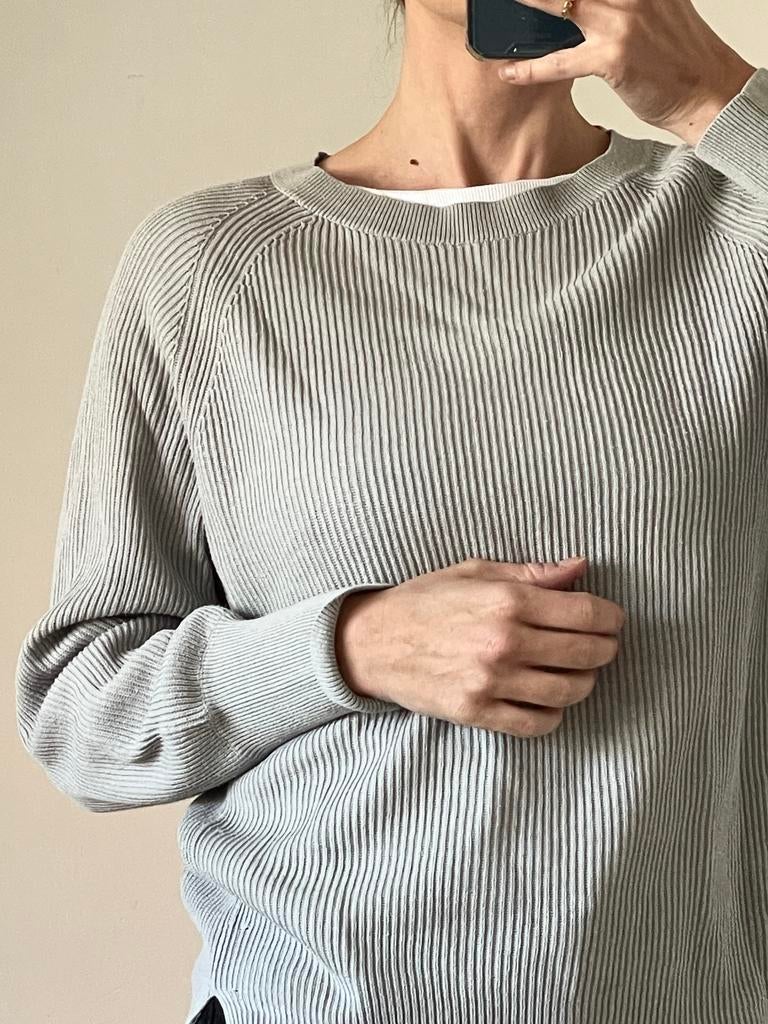 Rue blanche | katoenen trui | minimalist | S | np €195, Ophalen of Verzenden, Zo goed als nieuw, Maat 36 (S), Blauw