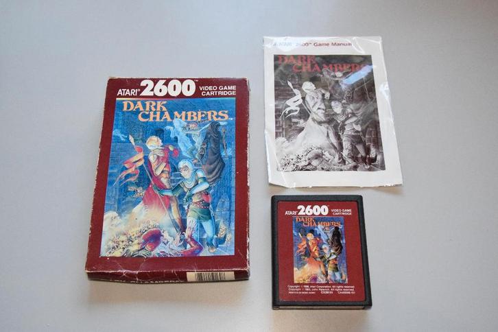 Atari 2600 : Dark Chambers (Red Label)(CX26151), Spelcomputers en Games, Games | Atari, Gebruikt, Atari 2600, Avontuur en Actie