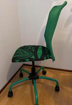 Groene bureaustoel met print, Huis en Inrichting, Bureaustoelen, Ophalen, Gebruikt, Bureaustoel, Groen