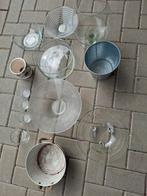 Glazen schalen, (planten) bakjes en potjes., Huis en Inrichting, Woonaccessoires | Stolpen, Ophalen