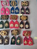 9 setjes emblemen, Ophalen of Verzenden, Landmacht, Nederland, Embleem of Badge