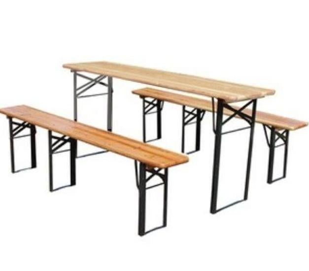 Biertafel met  banken, Ophalen, Zo goed als nieuw, Overige