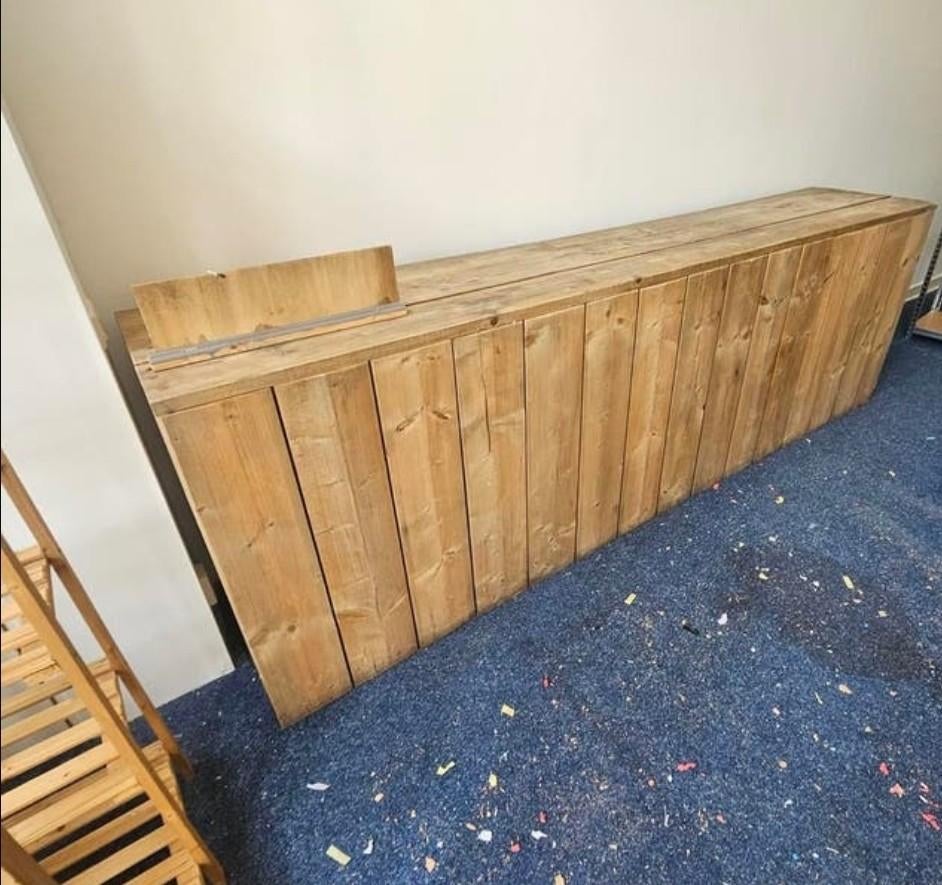 Steigerhouten toonbank, Huis en Inrichting, Kasten | Dressoirs, Ophalen