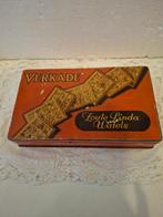 Verkade - zoute pinda wafels - rechthoekig blik uit 1933, Verzamelen, Blikken, Ophalen of Verzenden, Gebruikt, Koek(jes), Verkade