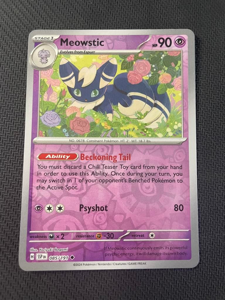 Meowstic 085/191 Reverse Holo Surging Sparks Packfresh, Verzenden, Zo goed als nieuw