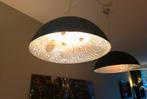 2 Grote Hanglampen - Zwart/Zilver - Diffuus Licht, Huis en Inrichting, Lampen | Hanglampen, Ophalen, Gebruikt, Modern, Minder dan 50 cm
