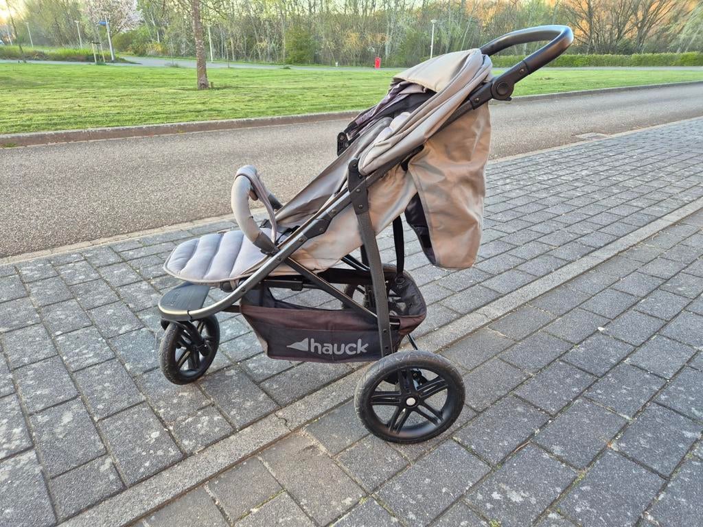 Hauck Rapid 3R Charcoal Kinderwagen, Gebruikt, Kinderwagen, Overige merken, Verstelbare duwstang