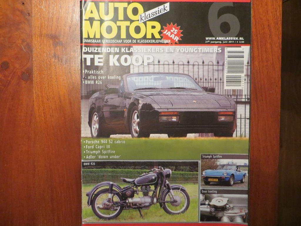 Auto Motor Klassiek 6 2011 Porsche 944 S2 Cabrio, Capri III, Boeken, Ophalen of Verzenden, Nieuw, Porsche