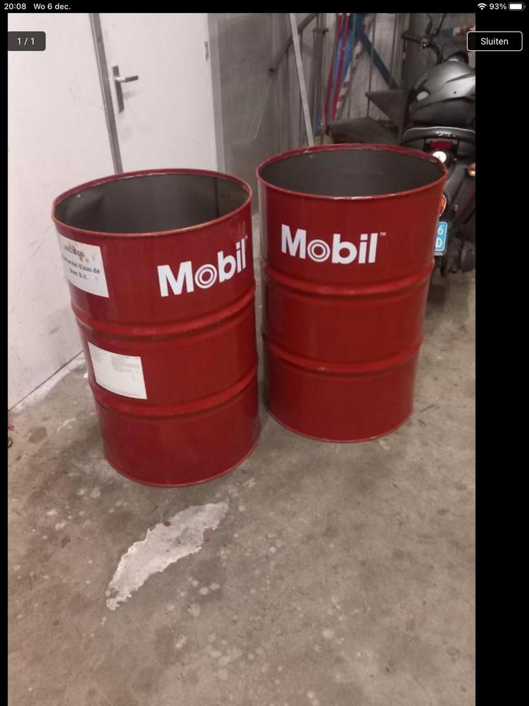 Olie vaten vuur ton 208 liter, Ophalen, Zo goed als nieuw
