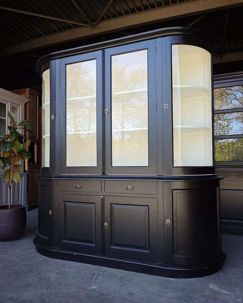 Prachtige halfronde winkelkast | Zwarte | Organische  #5847, Niet ingevuld, Met deur(en), 200 cm of meer, Niet ingevuld