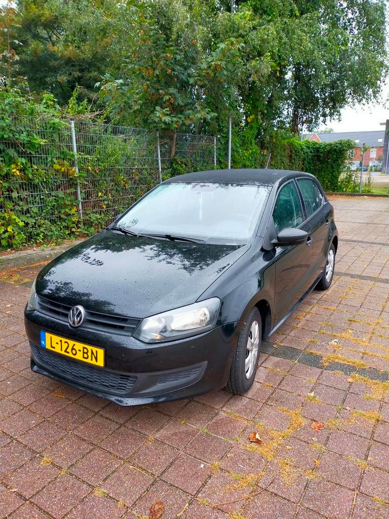 Volkswagen Polo 1.2 6V 44KW 5D My2009 2010 Zwart, Auto's, Voorwielaandrijving, Bluetooth, 40 €/maand, 1198 cc