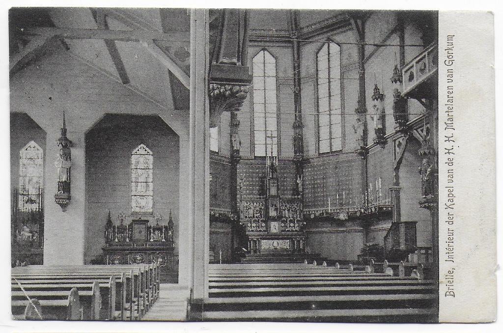 Brielle Interieur Kapel Oude Gelopen Ansichtkaart ( B6517), Verzamelen, Ophalen of Verzenden, 1940 tot 1960, Gelopen, Noord-Brabant