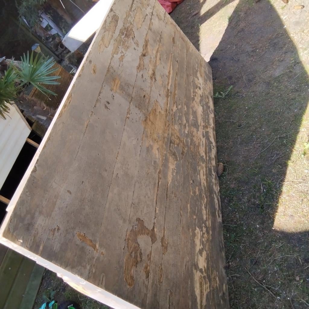 Eikenhouten tafel, Gebruikt, Minder dan 50 cm, Rechthoekig, 50 tot 100 cm