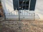 Stalen sierhekwerk - 293cm breed, Tuin en Terras, Tuinhekken en Hekwerk, Met poort, Gebruikt, Ophalen of Verzenden, Sierhekwerk