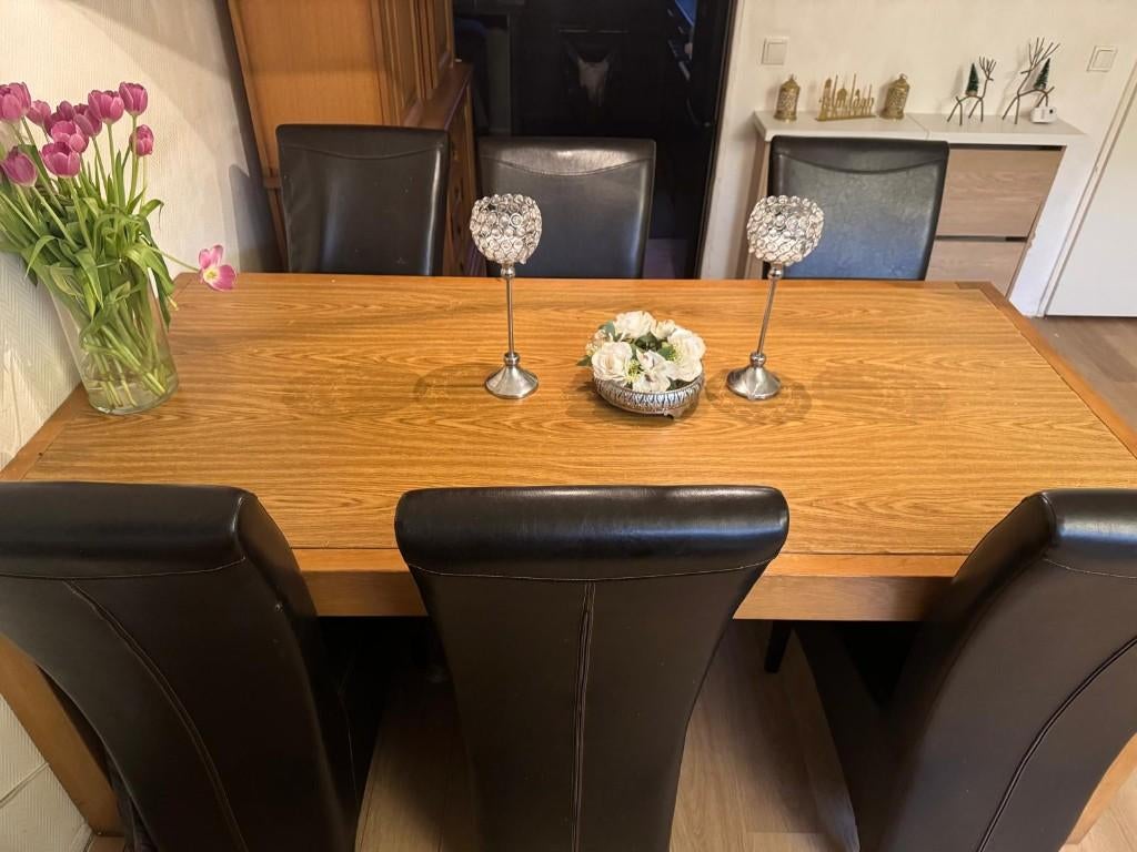 Eettafel, Huis en Inrichting, Ophalen, Gebruikt, 200 cm of meer, 50 tot 100 cm