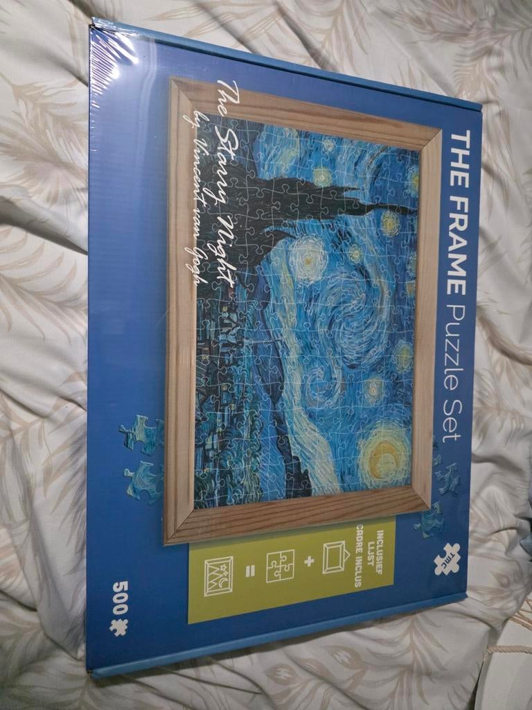 The Starry Night puzzel met lijst - 500 stukjes, Ophalen of Verzenden, Nieuw