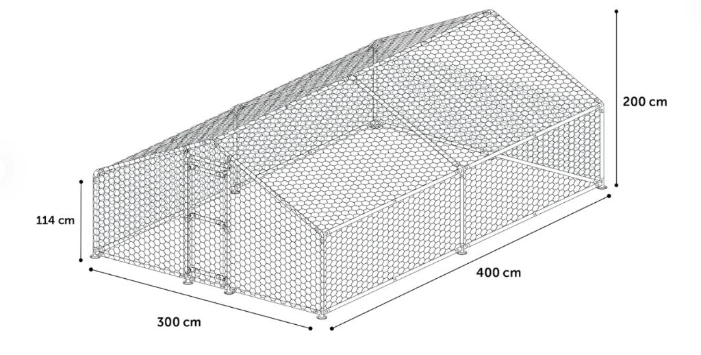 Kippenren Large | makkelijk opzetbaar | Passend advies, Meerdere dieren, Kip