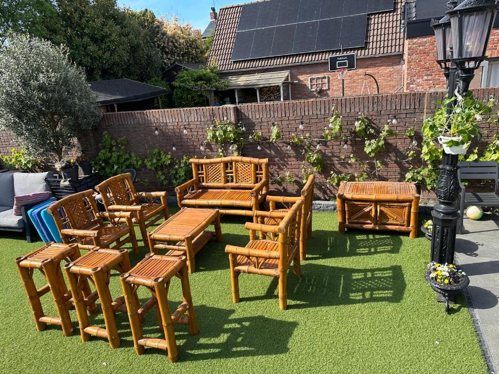 Bamboe Tuinset, Tuin en Terras, Ophalen, Overige materialen, Gebruikt, Meer dan 8 zitplaatsen