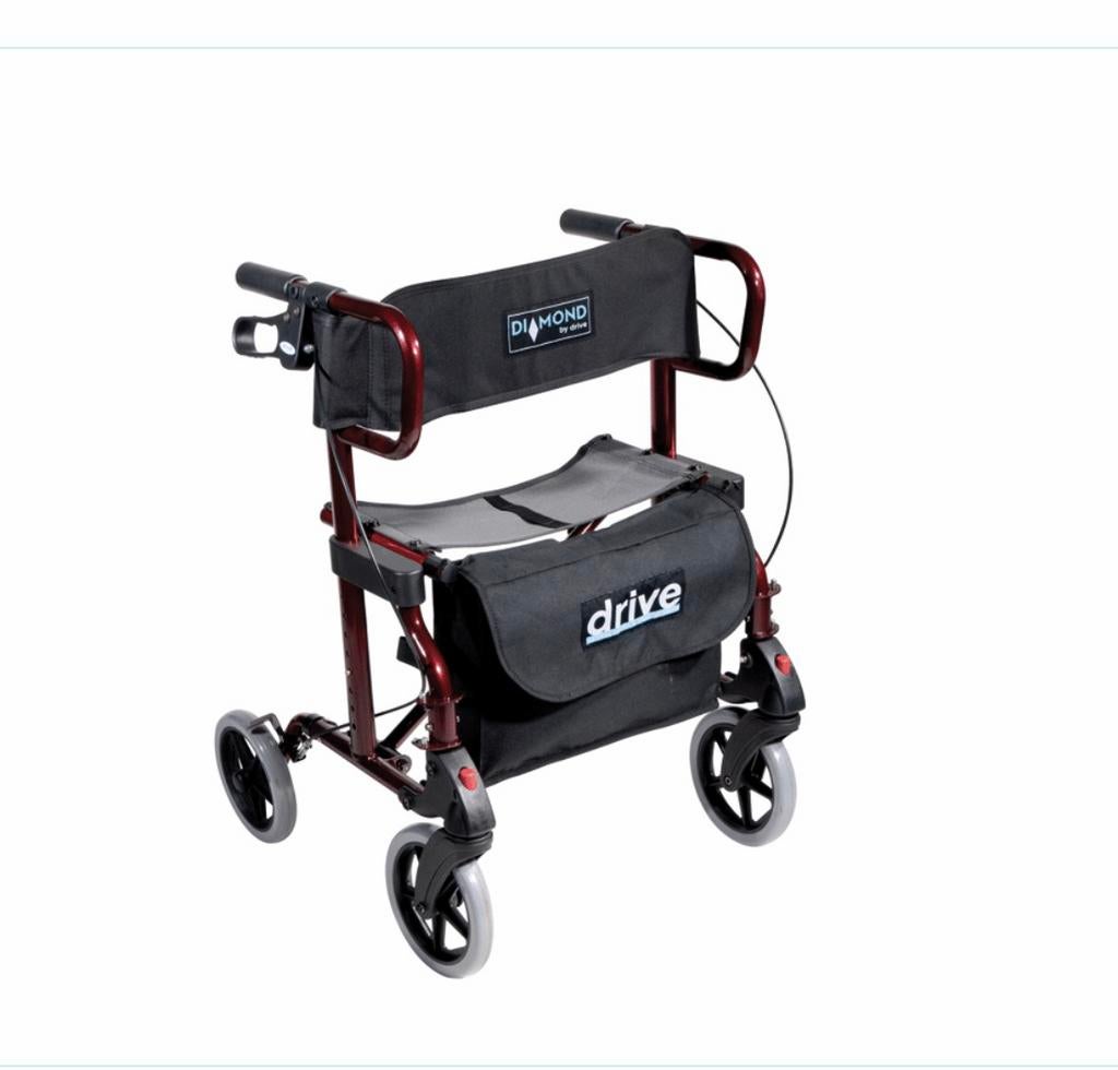 Rollator-rolstoel combi  -diamond deluxe-, Diversen, Rolstoelen, Ophalen of Verzenden, Inklapbaar, Zo goed als nieuw, Duwrolstoel