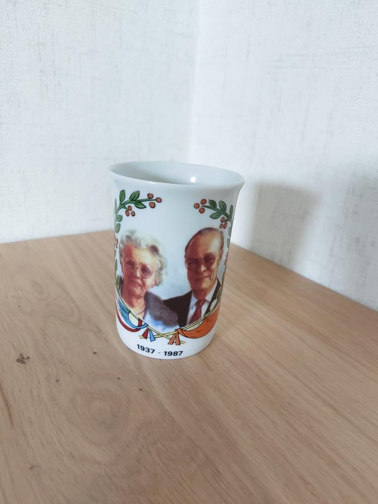 Beker 50 jaar huwelijk, Ophalen of Verzenden, Zo goed als nieuw, Nederland, Servies