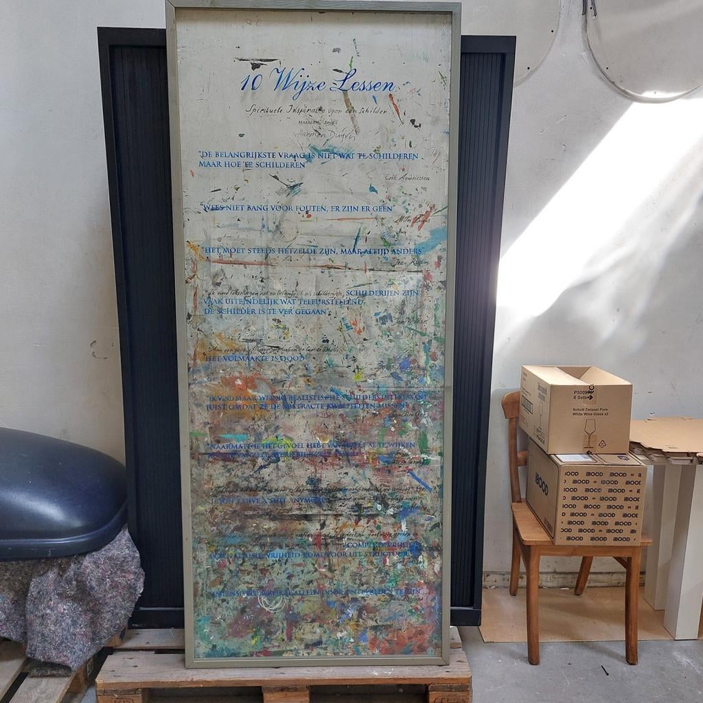 Kunstwerk '10 Wijze Lessen' van Herman Duyvis, Ophalen