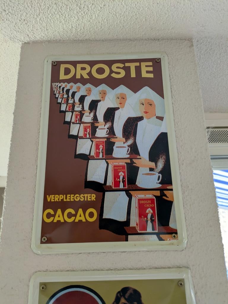 Vintage Reclameborden: Droste, Persil, Zwitsal (3 stuks), Ophalen of Verzenden, Gebruikt, Reclamebord