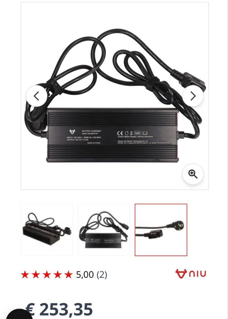 Originele Super Soco Oplader - Nieuw!, Ophalen of Verzenden, Nieuw, Overige typen, Overige merken