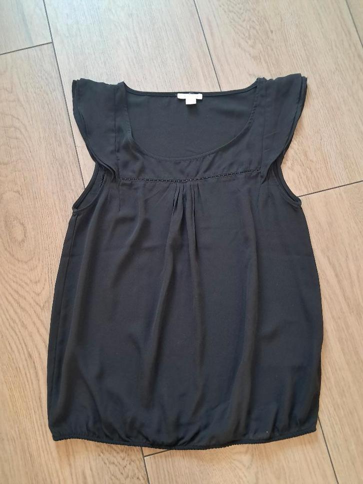 N60 Zwart shirt Amisu maat M, Kleding | Dames, T-shirts, Zo goed als nieuw, Maat 38/40 (M), Zwart, Zonder mouw, Ophalen of Verzenden