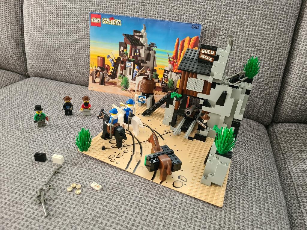 Lego western 6761 bandit's secret hide out gold mine, Lego, Gebruikt, Overige thema's, Lego