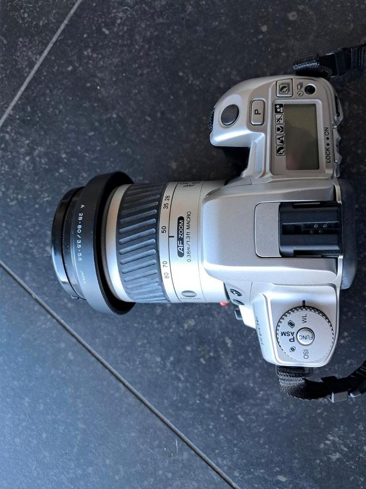 Minolta Dynax 404si Spiegelreflexcamera met AF Zoom lens, Audio, Tv en Foto, Fotocamera's Analoog, Gebruikt, Spiegelreflex, Minolta