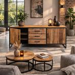 Industrieel Mangohout – Luxe Kwaliteit, Nu Betaalbaar!, Met deur(en), 150 tot 200 cm, Nieuw, Ophalen of Verzenden