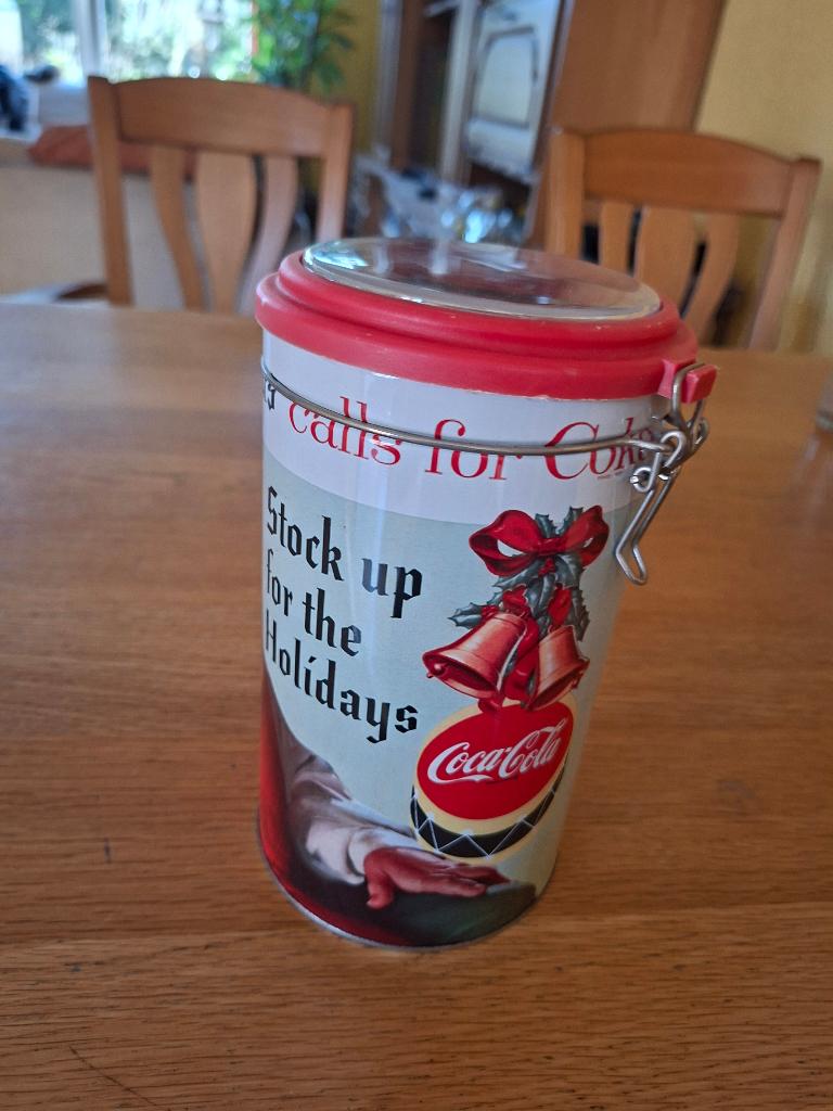 Coca-Cola kerst blik, gebruikt, Verzamelen, Ophalen of Verzenden