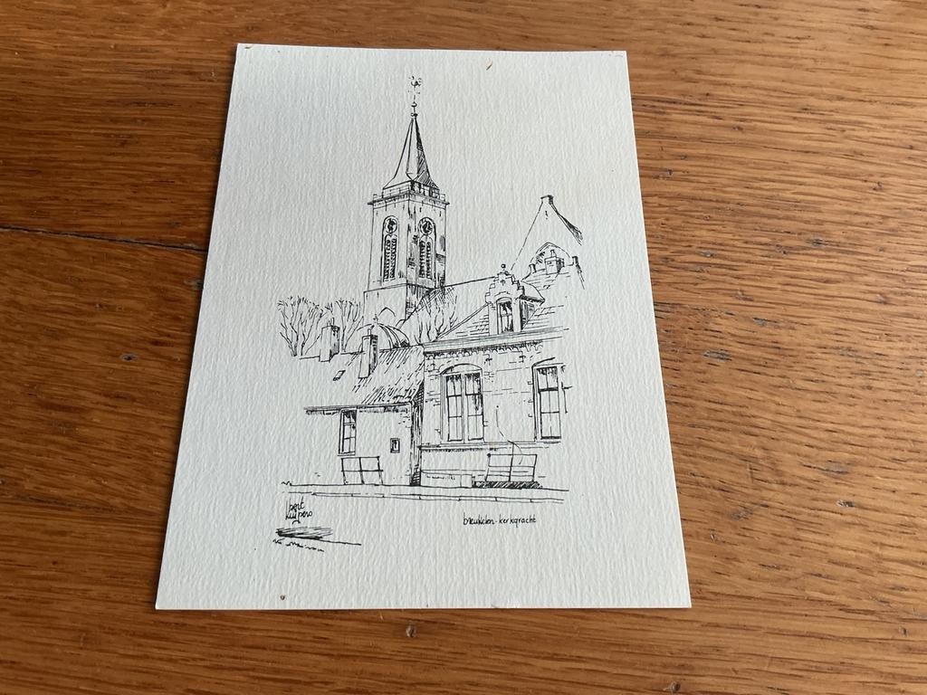 2803 Breukelen kerk illustrator Bert Kuijpers, Ophalen of Verzenden