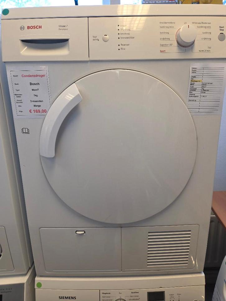 condensdroger - Bosch - 7kg, Witgoed en Apparatuur, Wasdrogers, Refurbished, Condens, Voorlader, 6 tot 8 kg, Minder dan 85 cm