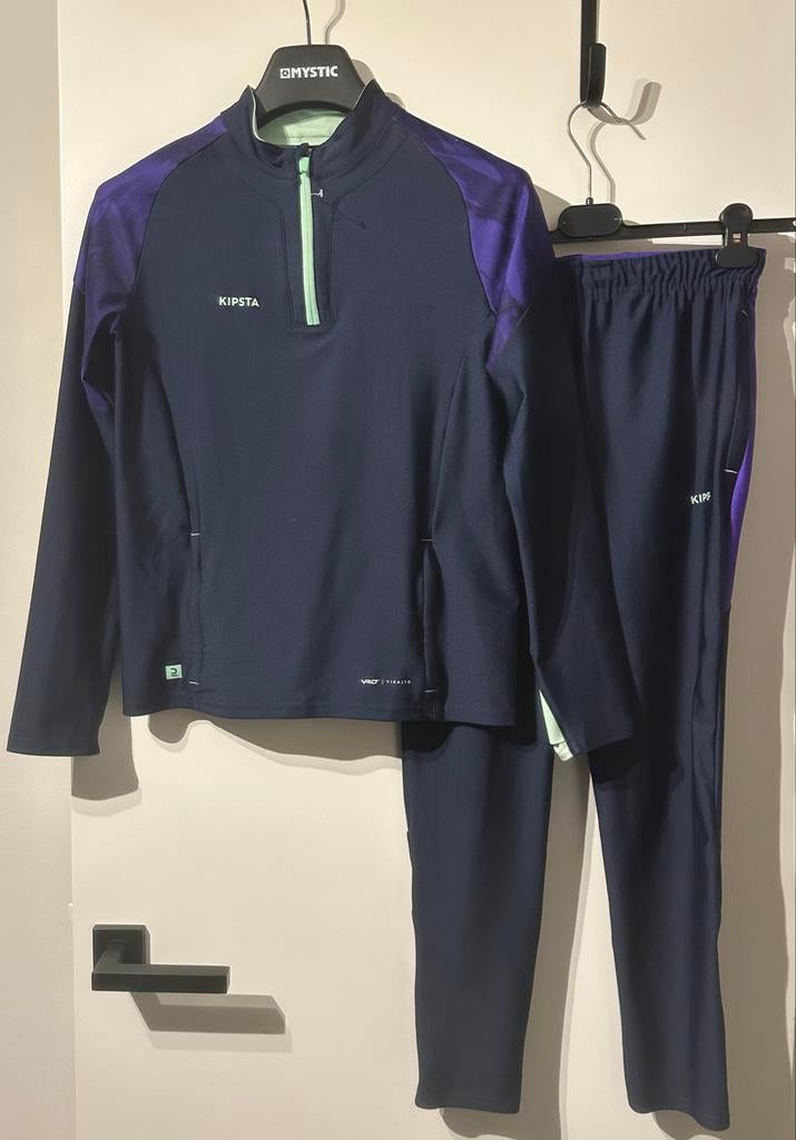 Kipsta (Decathlon) - trainingspak blauw/paars |12‑13 jaar, Kinderen en Baby's, Kinderkleding | Maat 152, Ophalen of Verzenden