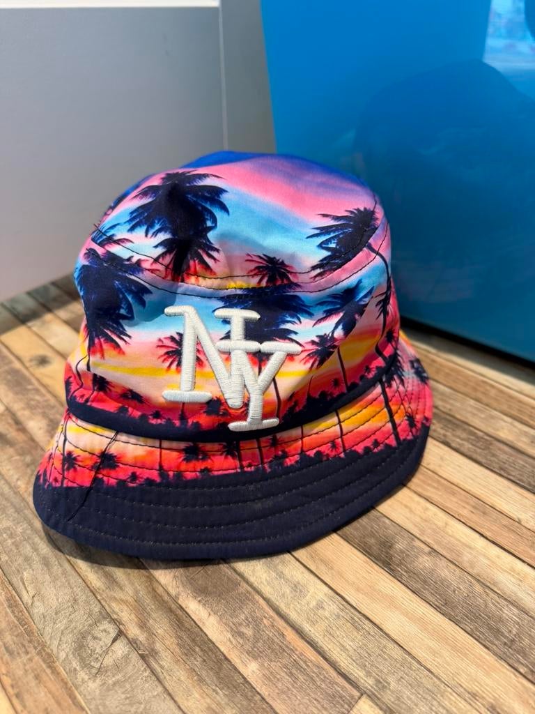 Hoedje / bucket hat meisje tropische print mt 134/140, Kinderen en Baby's, Kinderkleding | Petten en Hoeden, 134 t/m 140, Meisje