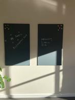 2 grijze magneetkrijtborden van Kamer26 (100x60cm), Huis en Inrichting, Woonaccessoires | Memoborden, Ophalen, Gebruikt, Magneetbord