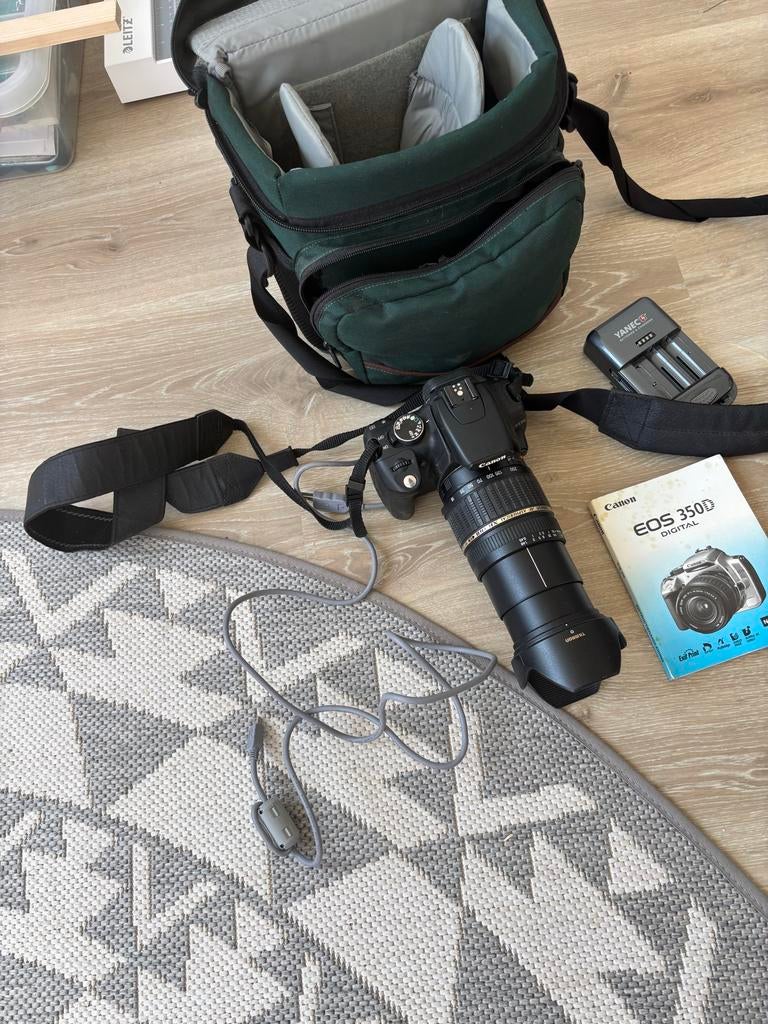 Canon EOS 350D Digitale Spiegelreflexcamera met Tamron lens, Ophalen, Gebruikt, Spiegelreflex, Canon
