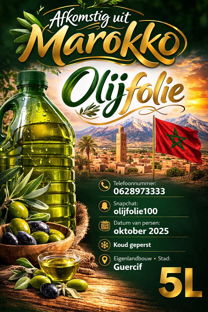Top kwaliteit olijf olie vanuit Marokko, Diversen, Ophalen of Verzenden