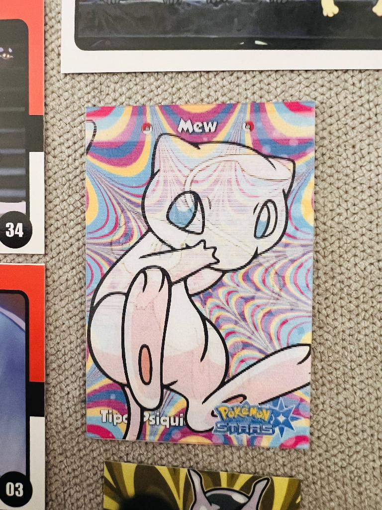 Mew 151 3D Pokemon Stars Mewtwo Promo Card, Verzenden, Nieuw, Losse kaart, Foil