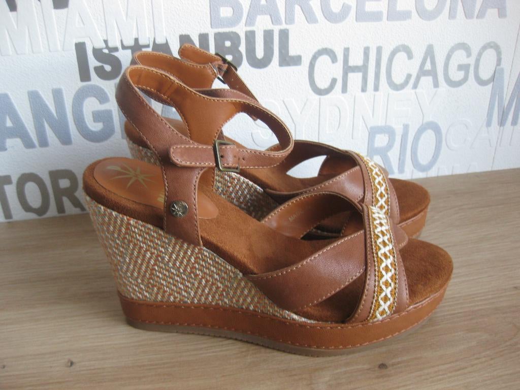 Nieuwe bruin leren zomersandalen van Palladium, maat 38, Bruin, Verzenden, Sandalen of Muiltjes, Palladium