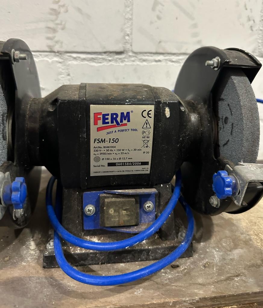 Werkbankslijpmachine FERM FSM-150, Ophalen, Gebruikt, Minder dan 700 watt, Werkbankslijpmachine