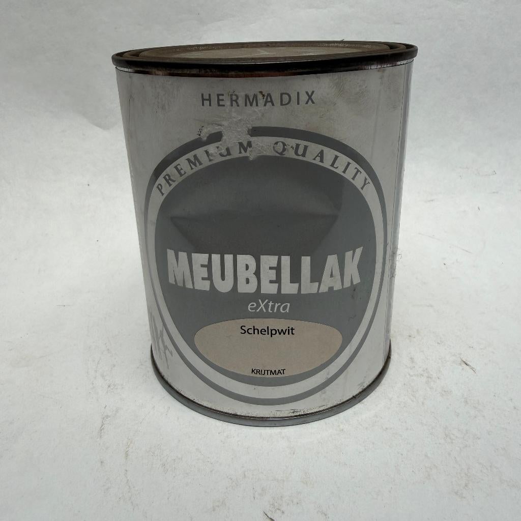 Hermadix Meubellak Extra Schelp WitLak Verf Krijtmat 750ml, Wit, Nieuw, Hermadix, Hermadix