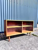 Vintage vitrinekast teak boekenkast, Ophalen, Gebruikt, G, G