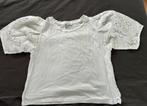Witte Zara top met pofmouwen en broderie - Maat M, Maat 38/40 (M), Wit, Ophalen of Verzenden, Zo goed als nieuw