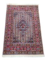 Handgeknoopt Perzisch wol Moud tapijt crème Iran 98x142cm, Persian, Gebruikt, 100 tot 150 cm, Crème