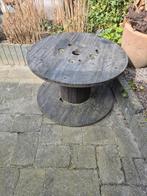 Tuintafel haspel stoer industrieel, Ophalen, Gebruikt, Rond, Hout