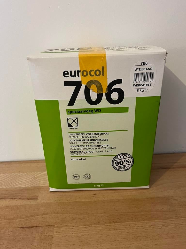 Eurocol 706 speciaalvoeg WD wit, Overige materialen, Wandtegels, Zo goed als nieuw, Minder dan 5 m²