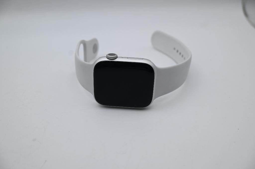 Apple Watch 8 45mm GPS 100% Batterij B-grade, Gebruikt, Zwart, -, Ophalen of Verzenden