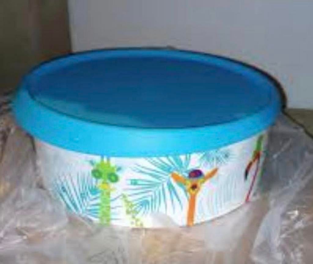 Tupperware koektrommel met dierenprint, Ophalen of Verzenden